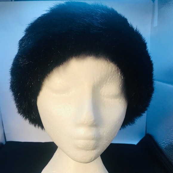 Black hat faux fur bucket hat new - Picture 8 of 9